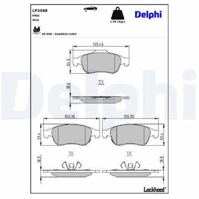 DELPHI LP3588 EAN: 5012759552384.