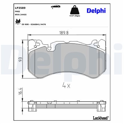 DELPHI LP3589 EAN: 5012759552391.