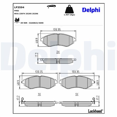 DELPHI LP3594 EAN: 5012759552445.