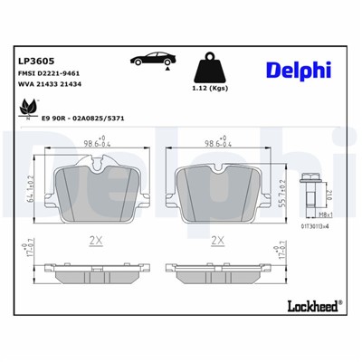 DELPHI LP3605 EAN: 5012759552551.
