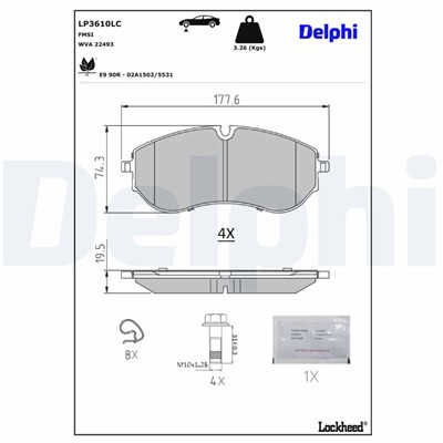 DELPHI LP3610LC EAN: 5012759634066.