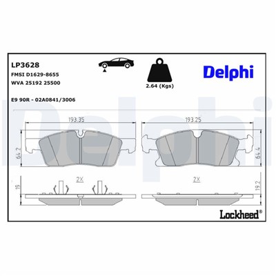 DELPHI LP3628 EAN: 5012759552780.