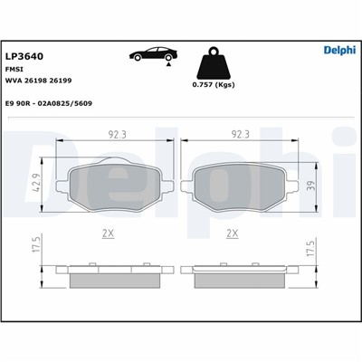 DELPHI LP3640 EAN: 5012759554685.