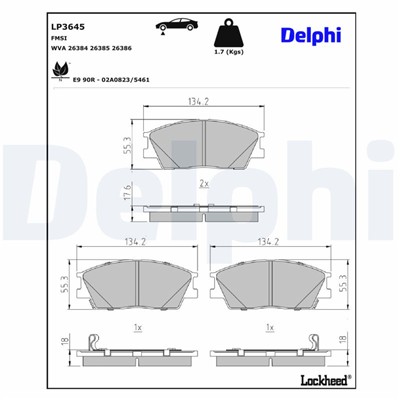 DELPHI LP3645 EAN: 5012759555293.