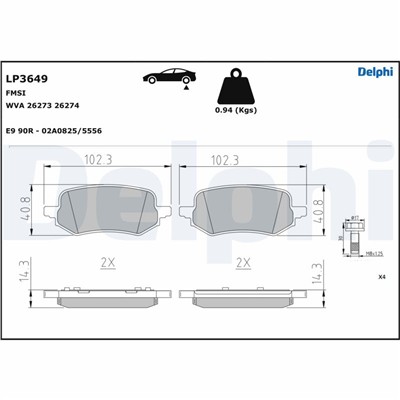 DELPHI LP3649 EAN: 5012759557259.