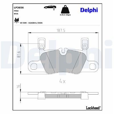 DELPHI LP3656 EAN: 5012759557273.