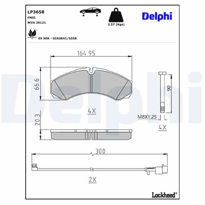 DELPHI LP3658 EAN: 5012759559406.