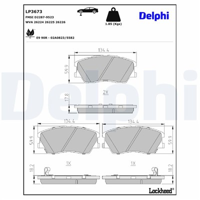 DELPHI LP3673 EAN: 5012759562086.