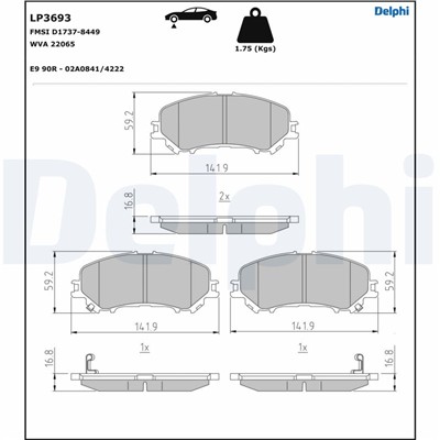 DELPHI LP3693 EAN: 5012759999844.