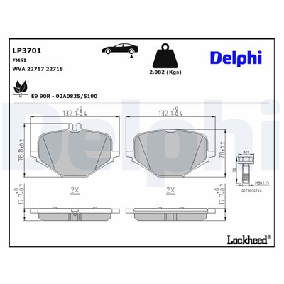 DELPHI LP3701 EAN: 5012759637463.