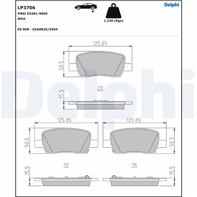 DELPHI LP3706 EAN: 5012759819821.