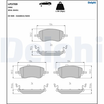 DELPHI LP3709 EAN: 5012759819852.