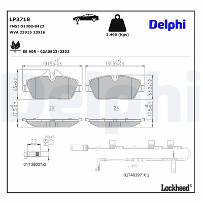 DELPHI LP3718 EAN: 5012759572030.