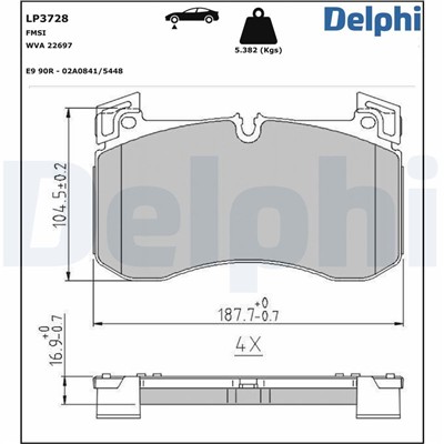 DELPHI LP3728 EAN: 5012759574928.