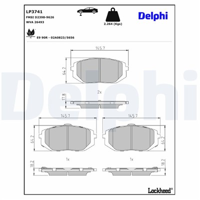 DELPHI LP3741 EAN: 5012759579244.