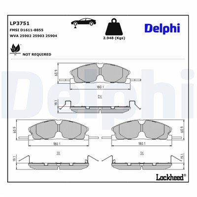 DELPHI LP3751 EAN: 6954497140449.
