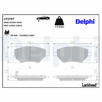 DELPHI LP3797 EAN: 6954497142719.