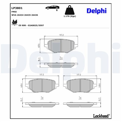 DELPHI LP3801 EAN: 6954497142757.