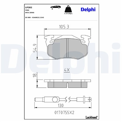 DELPHI LP382 EAN: 5012759301739.