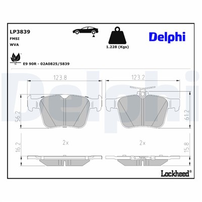 DELPHI LP3839 EAN: 5012759583302.