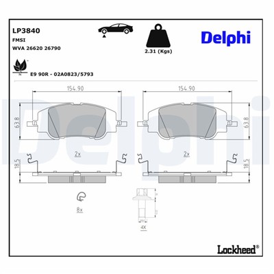 DELPHI LP3840 EAN: 5012759583319.