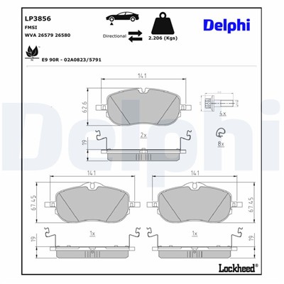 DELPHI LP3856 EAN: 5012759657355.