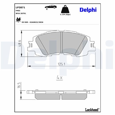 DELPHI LP3871 EAN: 5012759615478.