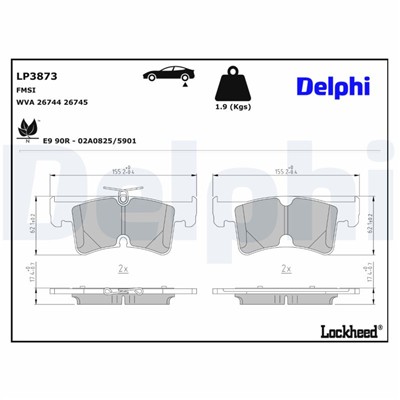 DELPHI LP3873 EAN: 5012759641088.