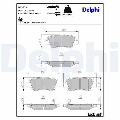 DELPHI LP3874 EAN: 5012759642450.