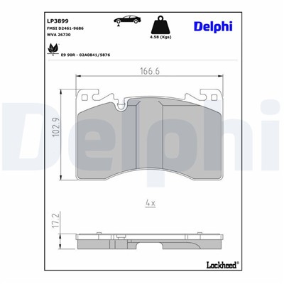 DELPHI LP3899 EAN: 5012759599532.