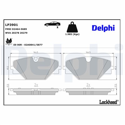 DELPHI LP3901 EAN: 5012759599556.