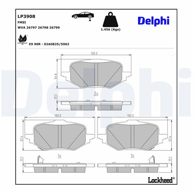 DELPHI LP3908 EAN: 5012759600283.