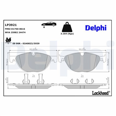 DELPHI LP3921 EAN: 5012759602690.