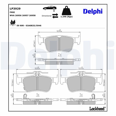 DELPHI LP3929 EAN: 5012759633458.