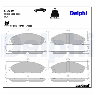 DELPHI LP3930 EAN: 5012759611135.