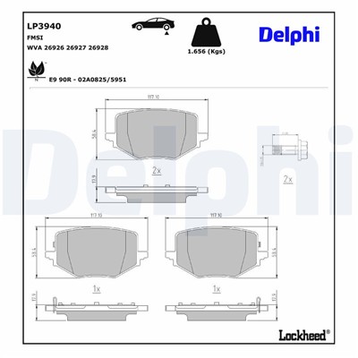 DELPHI LP3940 EAN: 5012759633496.