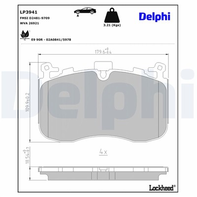 DELPHI LP3941 EAN: 5012759633502.