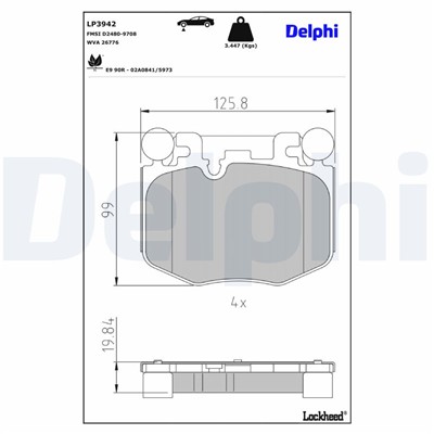 DELPHI LP3942 EAN: 5012759612774.