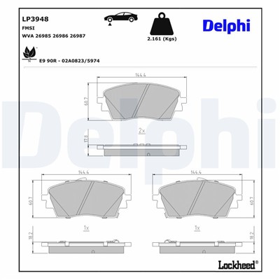 DELPHI LP3948 EAN: 5012759627426.