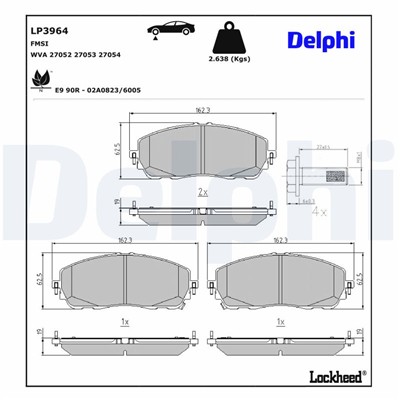 DELPHI LP3964 EAN: 5012759690659.