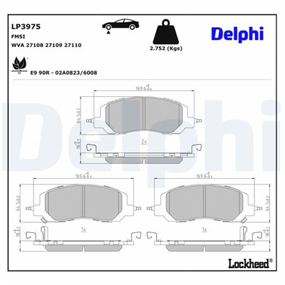 DELPHI LP3975 EAN: 5012759726570.