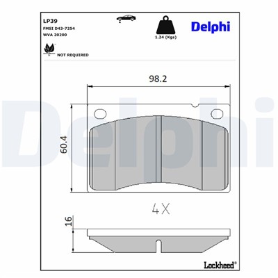 DELPHI LP39 EAN: 5012759300206.