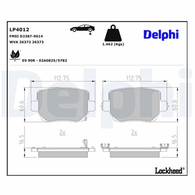 DELPHI LP4012 EAN: 5012759646595.