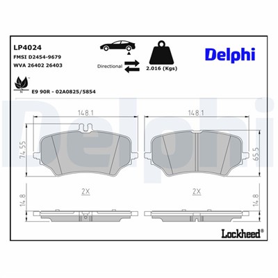 DELPHI LP4024 EAN: 5012759645864.
