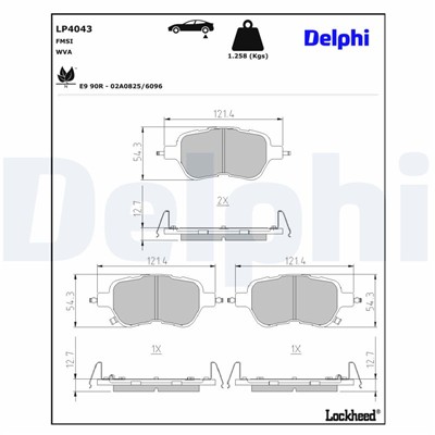 DELPHI LP4043 EAN: 5012759667453.