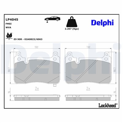 DELPHI LP4045 EAN: 5012759645758.