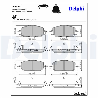 DELPHI LP4057 EAN: 5012759645871.