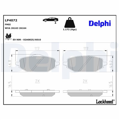 DELPHI LP4072 EAN: 5012759646700.