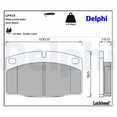 DELPHI LP415 EAN: 5012759301760.
