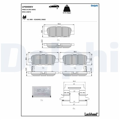 DELPHI LP5000EV EAN: 5012759555040.